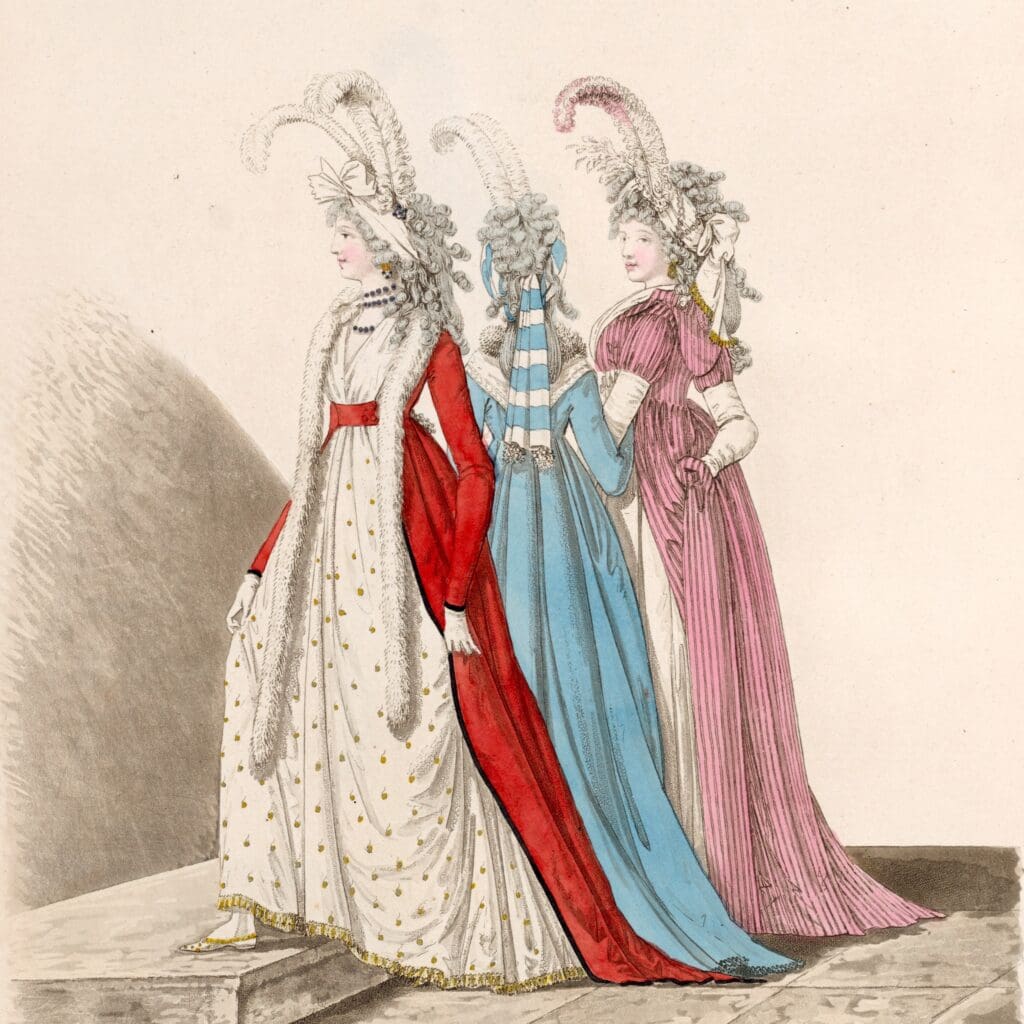 An 18th-century fashion plate echoes the origins of dandyism—reimagined at Met Gala 2025 as a statement of Black cultural pride.